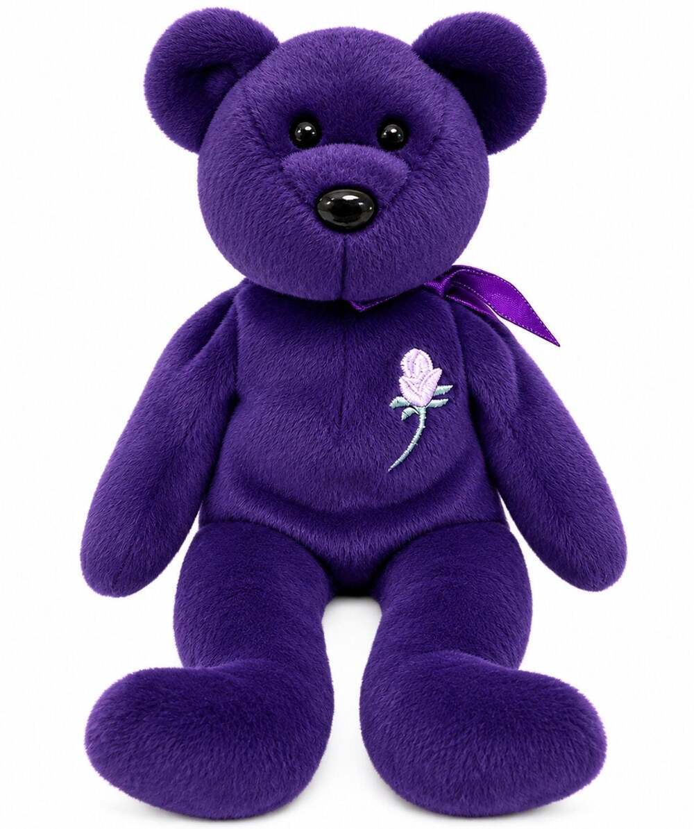 Ty Beanie Babies Princess The Diana Bear 1997 Retired Purple Plush